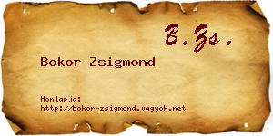 Bokor Zsigmond névjegykártya